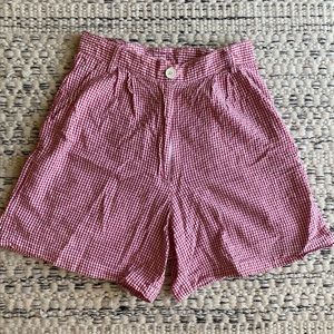Vintage High Waisted Gingham Shorts